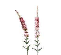 BQEE 2 flores artificiales botánicas de dedalera, arreglos de plantas de plástico de seda falsa para el hogar, oficina, decoración de interiores (rosa)