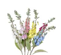 BQEE Digitalis Purpurea - Flores artificiales de dedalera M/L para decoración del hogar, oficina, boda (rosa, M)