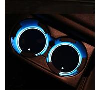 Bqieai 2 posavasos de agua LED para coche, para BMW X1, X2, X3, X4, X5, X6, X7, antideslizantes, impermeables, antiderrames, accesorios interiores