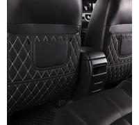 Bqieai 2PCS Coche PU Cuero Asiento Respaldo antipatadas Almohadilla, para BYD ATTO ATTO 2 ATTO 3 Sillas Impermeable Antifouling Protector Accesorios,A/Black-Half Board