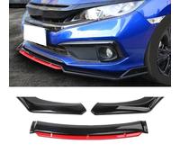 Bqieai Coche ABS Alerón Parachoques Delantero lip, para Audi TT 4 Seater MK2 2007-2014 Spoiler Labio Divisor Lip Mentón Anti choques ProteccióN Accesorios,F/Red-Carbon Fiber