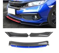 Bqieai Coche ABS Alerón Parachoques Delantero lip, para Peugeot 206 207 306 Cupra R Spoiler Labio Divisor Lip Mentón Anti choques ProteccióN Accesorios,B/Blue-Carbon Fiber