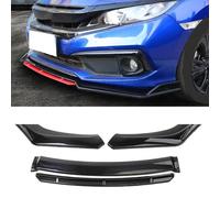 Bqieai Coche ABS Alerón Parachoques Delantero lip, para Polo MK5 6R 6C 2009-2018 10 Spoiler Labio Divisor Lip Mentón Anti choques ProteccióN Accesorios,A/Black-Bright Black