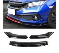 Bqieai Coche ABS Alerón Parachoques Delantero lip, para REN-Ault Clio 4 2011-2019 Spoiler Labio Divisor Lip Mentón Anti choques ProteccióN Accesorios,A/Black-Carbon Fiber
