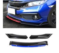 Bqieai Coche ABS Alerón Parachoques Delantero lip, para REN-Ault Clio 4 2011-2019 Spoiler Labio Divisor Lip Mentón Anti choques ProteccióN Accesorios,B/Blue-Bright Black