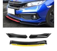 Bqieai Coche ABS Alerón Parachoques Delantero lip, para REN-Ault Clio 4 2011-2019 Spoiler Labio Divisor Lip Mentón Anti choques ProteccióN Accesorios,D/Yellow-Bright Black