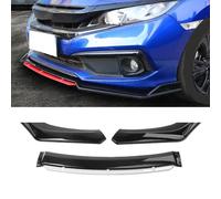 Bqieai Coche ABS Alerón Parachoques Delantero lip, para REN-Ault Clio 4 2011-2019 Spoiler Labio Divisor Lip Mentón Anti choques ProteccióN Accesorios,E/White-Bright Black