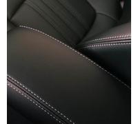 Bqieai Coche PU Cuero reposabrazos Fundas, para Toy-OTA Corolla 2019-2024 Consola Central Antideslizante Impermeable Car Interior protección Accesorios,C/Black Beige