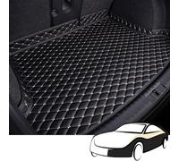 BQKCD Alfombrilla Maletero Coche para VW Polo 2019-2023 2024, Protector Tronco Bandeja Cuero Alfombra Antideslizante Protectora Interiores Accesorios,B/Black and White