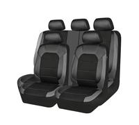 BQKCD Funda Asiento Coche para Seat Ibiza 6J 6L 6P KJ Nappa, Cuero Delanteros Traseros Fundas Asiento Completo Cubreasientos Protectores Interior Accesorios,B/Gray
