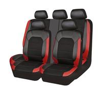 BQKCD Funda de asiento para Seat Leon 1999-2004, cuero, delanteros y traseros, completo, C/Red