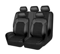 BQKCD Funda Asiento Coche para Toyota Corolla Verso (Mk3) MPV 2004-2009, Cuero Delanteros Traseros Fundas Asiento Completo Cubreasientos Protectores Interior Accesorios,A/Black