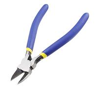 BQKKWIN Alicates de corte diagonal de acero inoxidable al cromo vanadio, cortadores laterales de corte micro empotrado, 6 pulgadas (cortador de alambre)