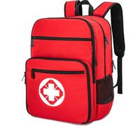 BQKOZFIN Mochila de primeros auxilios, bolsa médica vacía de emergencia con múltiples bolsillos para viajes al aire libre, camping, solo bolsa