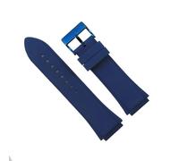 BQKTCBUAX Correa de silicona suave Fit For Guess W0247G3 W0040G3 W0040G7, hebilla azul de acero inoxidable, deportiva, resistente al agua, 22mm, correa de repuesto for reloj for hombre(Blue)