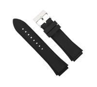 BQKTCBUAX Correa de silicona suave Fit For Guess W0247G3 W0040G3 W0040G7, hebilla azul de acero inoxidable, deportiva, resistente al agua, 22mm, correa de repuesto for reloj for hombre(Black)