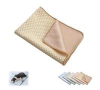 BQLFPOIHP Dog Cooling Mat, Portable Pad For Indoor Or Outdoor, Pet Bed Mat, Pet Cooling Blanket, Suitable For All Pets(Yellow,S (19.6 * 15.7in))