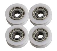 BQLZR 21x5x7mm 625ZZ Tipo U Gu¨ªa de rodamiento de bolas Rodamiento Ruedas Roller Load-bearing 67KG para Door Window Cabinet Printer Pack de 4