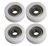 BQLZR 30MM OD 608ZZ Rodamiento plano Rodamiento de bolas Rueda de poleas Rueda de rodillo 93KG Rodamiento de carga Polea de muebles Pack de 4