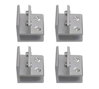 BQLZR 4 x 4 x 4 cm plata 90 grados aleación de aluminio abrazadera de cristal soporte abrazadera para 12mm de grosor, paquete de 4