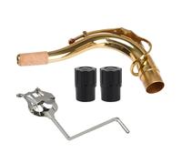 BQLZR Abrazadera de cobre para saxofón tenor, codo de codo de plástico para saxofón