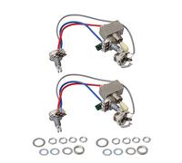 BQLZR Arnés de cableado precableado para guitarra eléctrica, interruptor de palanca de 3 vías, 1V1T, 500 K, paquete de 2