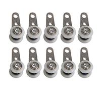 BQLZR Bloque de polea de rodamiento de metal de 1.77 x 0.74 pulgadas con dos ruedas de plástico para puerta corredera y armario de ventana