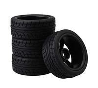 BQLZR Modelo de neumáticos de Goma de Coche con Llantas de de 7 radios para RC1: 10 Pack de en de 4