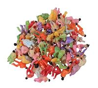 BQLZR Muticolor N Scale 1:150 - Figuras pintadas de tren, personas sentadas, pasajeros, paquete de 100