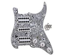 BQLZR negro blanco ZEBRA color 3 capas HSH Guitarra eléctrica golpeador precableado para pastilla para guitarra eléctrica