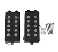 BQLZR Negro imán de cerámica recogida de cadena 5 P Bass Humbucker Doble Bobina para para Bass Pack de 2