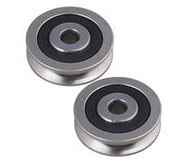 BQLZR Ruedas de polea de rodamiento de pista con ranura en U, 6 mm de diámetro interior x 30 mm de diámetro exterior x 8 mm T, 354 kg, paquete de 2