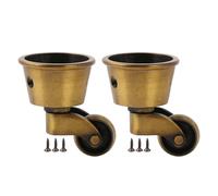 BQLZR - Ruedas redondas antiguas de 360 grados para muebles de 4,5 cm de diámetro con tornillos