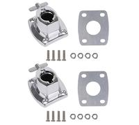 BQLZR Silver Tom - Soporte para platillos de percusión (8,3 x 6 x 4 cm, 2 unidades)