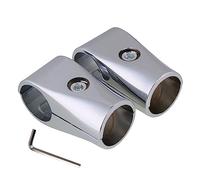 BQLZR Soporte de tubo de aluminio plateado de 32 mm de diámetro interior, 2 unidades