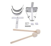 BQLZR Soporte trasero para tambor de caja de 24,5 x 22 cm con mazo de fieltro de 34 cm, paquete de 3