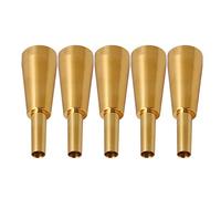BQLZR Trompeta pesada de metal dorado de 27 x 87 mm, accesorio de instrumento de latón de repuesto 3C, se adapta a la mayoría de trompetas estándar, paquete de 5