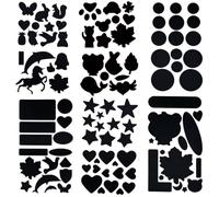 BQRKOTM 6 Piezas 96 Parches de nailon para reparación de plumón, parche de reparación autoadhesivo para reparación de ropa de abrigo o tienda de campaña, agujeros en la ropa, sacos de dormir (Negro)