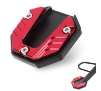 BQRKOTM Caballete Moto, Almohadilla de Soporte Lateral para Motocicleta, Soporte de Extensión Accesorios Motocicleta CNC Aluminio Soporte Almohadilla Soporte Lateral Pie Ampliar Acolchado