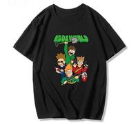 BQRTCCVV Eddsworld T-Shirt Men Black L