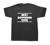 BQRTCCVV Funny Best Boyfriend Ever T Shirt Dating I Love my Boyfriend Black 3XL