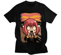 BQRTCCVV Japanese Anime Spy X Family Anya Forger Graphics Print T Shir Black 3XL