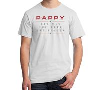 BQRTCCVV Pappy The Man The Myth The Legend Men's Graphic T-Shirt White M
