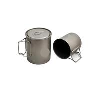 BQRTVXSD Compatible con Juego de Tazas de Titanio TOAKS de 750ml y 450ml, vajilla Ultraligera for Exteriores, combinación de Taza y Olla for Acampar