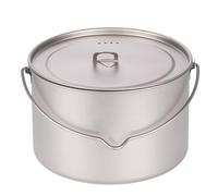 BQRTVXSD Compatible con Olla Colgante de Titanio Lixada de 2,8 L con Tapa, Utensilios de Cocina portátiles for Acampar al Aire Libre for Senderismo y mochilero