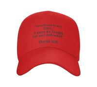 bqsjduidnc Charlie Kirk Freedom is Not Free, It Must Be Fought for and Defended Gorra de béisbol unisex para hombres y mujeres, rosso, Talla única