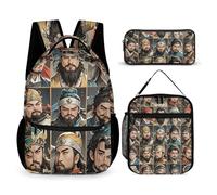 bqsjduidnc Water Margin Heroes - Juego de mochila de 3 piezas, mochila duradera con aislamiento, bolsa de almuerzo portátil para hombres y mujeres
