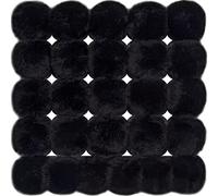 BQTQ 26 Piezas Pompones para Bolsos Pompones Artificial Piel Bola Pompón Piel Sintética Pompon para Gorro Llavero Bufanda Guante Bolso, Negro