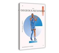 BQUWR Art Shai Gilgeous-Alexander - Póster de lienzo para decoración de dormitorio, decoración de paisaje, regalo, 30 x 45 cm