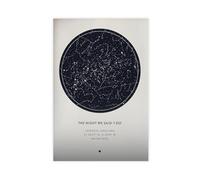 BQUWR Lienzo decorativo para pared con texto en inglés "At Night We Said I Want Art" (20 x 30 cm)